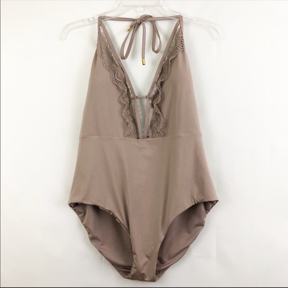 NWT Plunging One Piece Bathing Suit - Picture 2 of 6